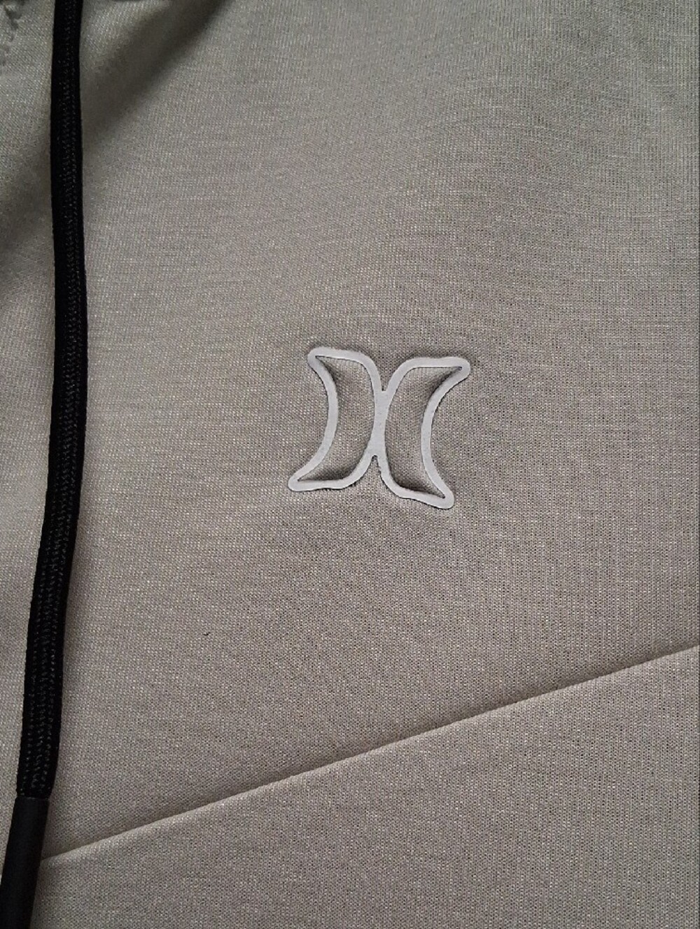 Hurley Bone Zip-Up Hoodie with Black Trim - Picture 5 of 12